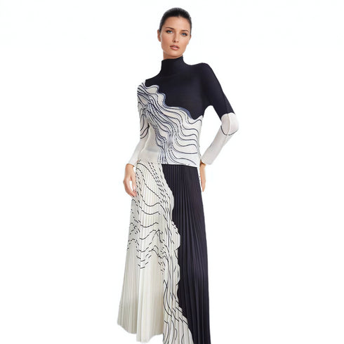 Texture Top And Matching Skirt - S1392